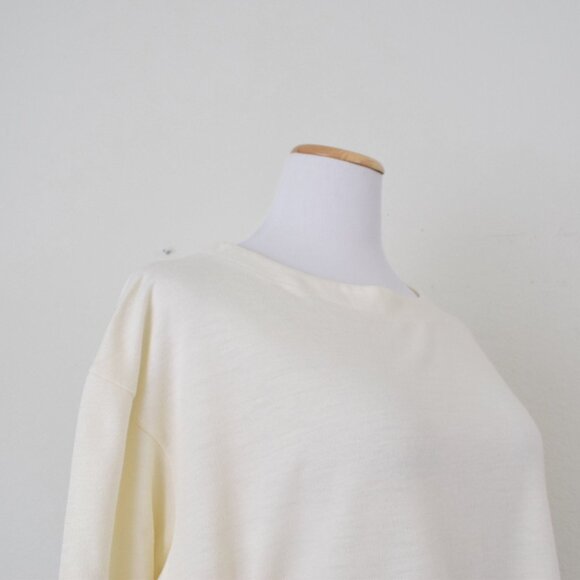 Vintage 80s Beige Long‎ Sleeves tee shirt size M - Picture 5 of 10